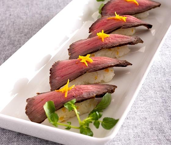 ゆず香る肉寿司