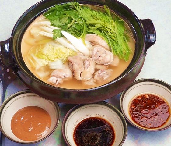 ゆずぽん酢醤油のアレンジつけだれ3種・鶏の水炊き