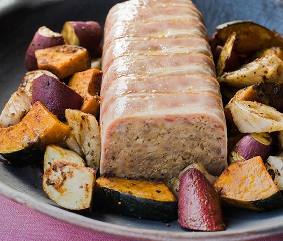 ミートローフとあじわい焼き野菜