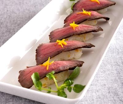 ゆず香る肉寿司