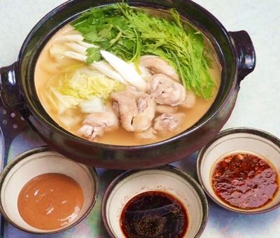 ゆずぽん酢醤油のアレンジつけだれ3種・鶏の水炊き