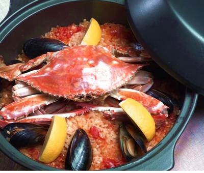 冬の魚介のごちそうパエリア